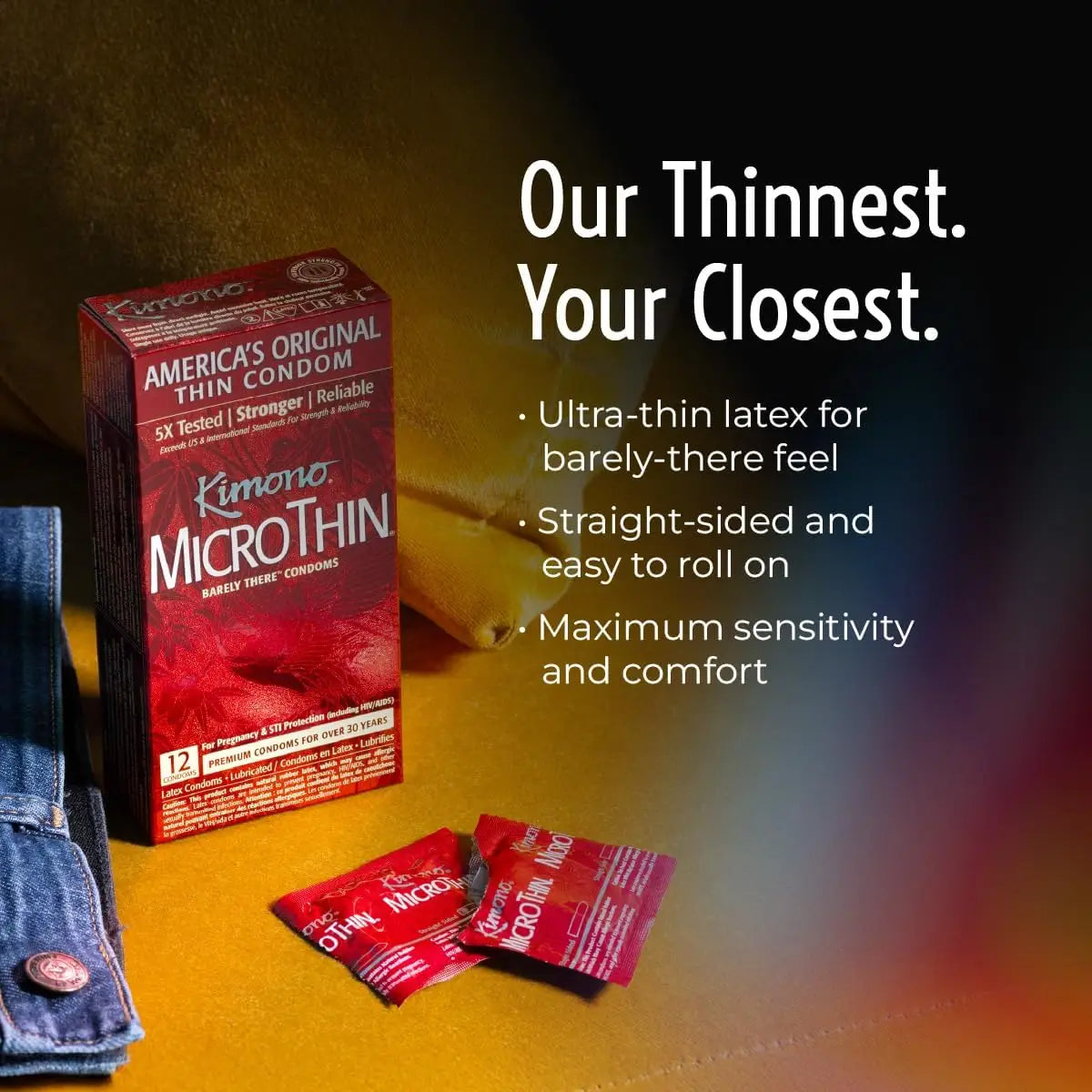 Kimono® MicroThin® Condoms - 12 Pack