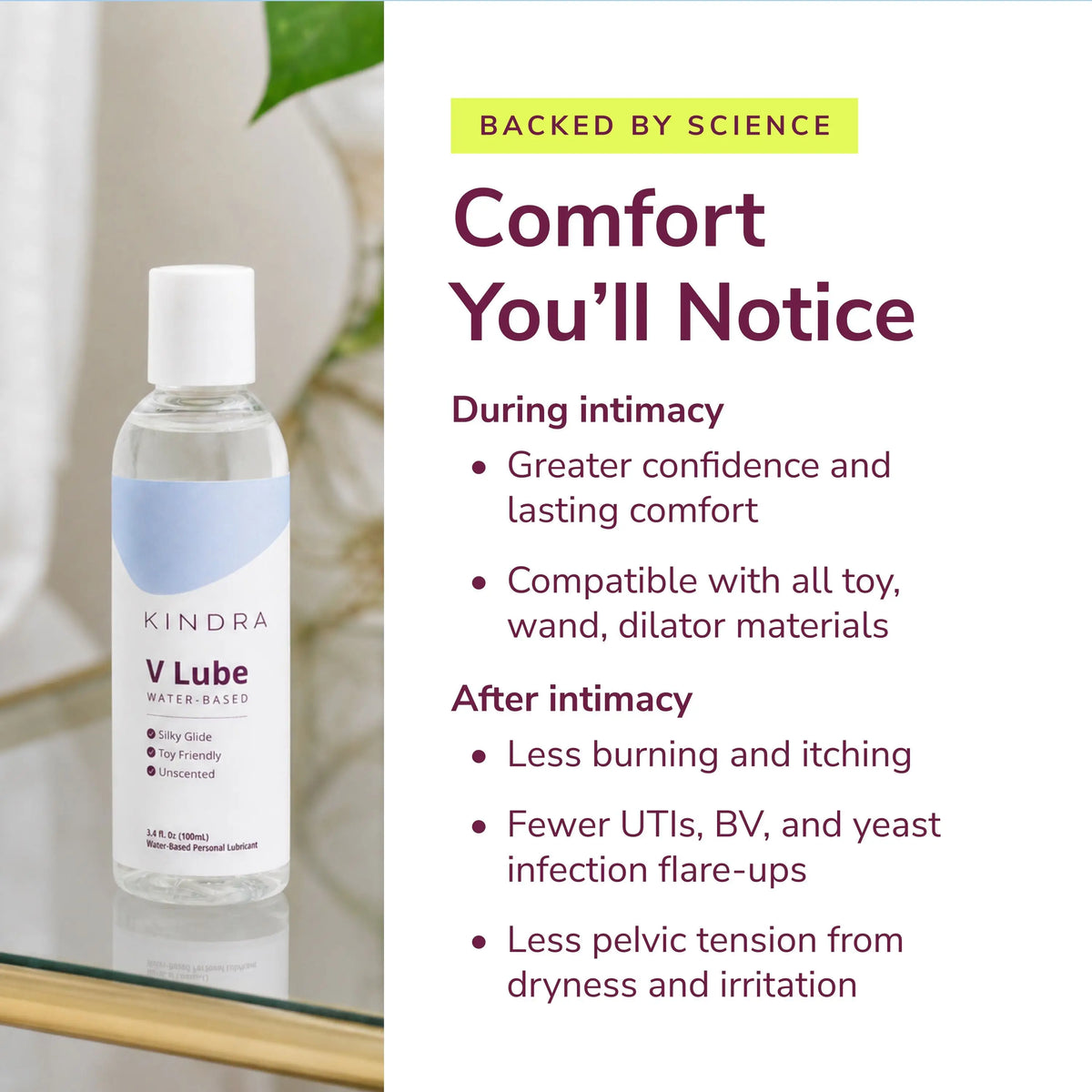 Kindra V Lube Water-Based Lubricant 3.4 fl oz