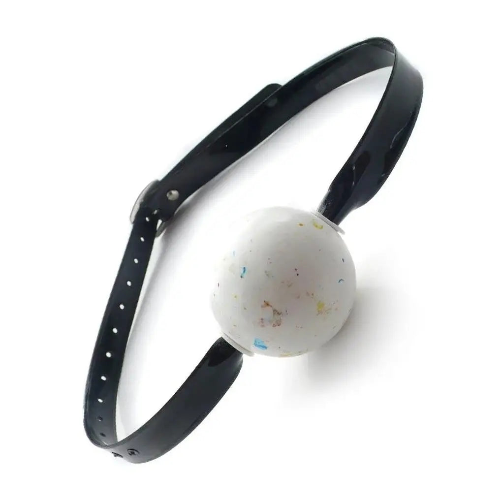 kinklab® Kinklab Edible Jawbreaker Ball Gag - Sweet Candy Restraint Black