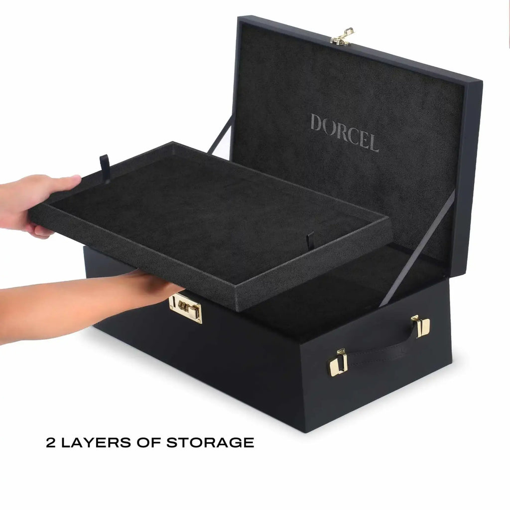 Le Coffret Prestige Edition Built-in Combination Lock Storage Box - Black