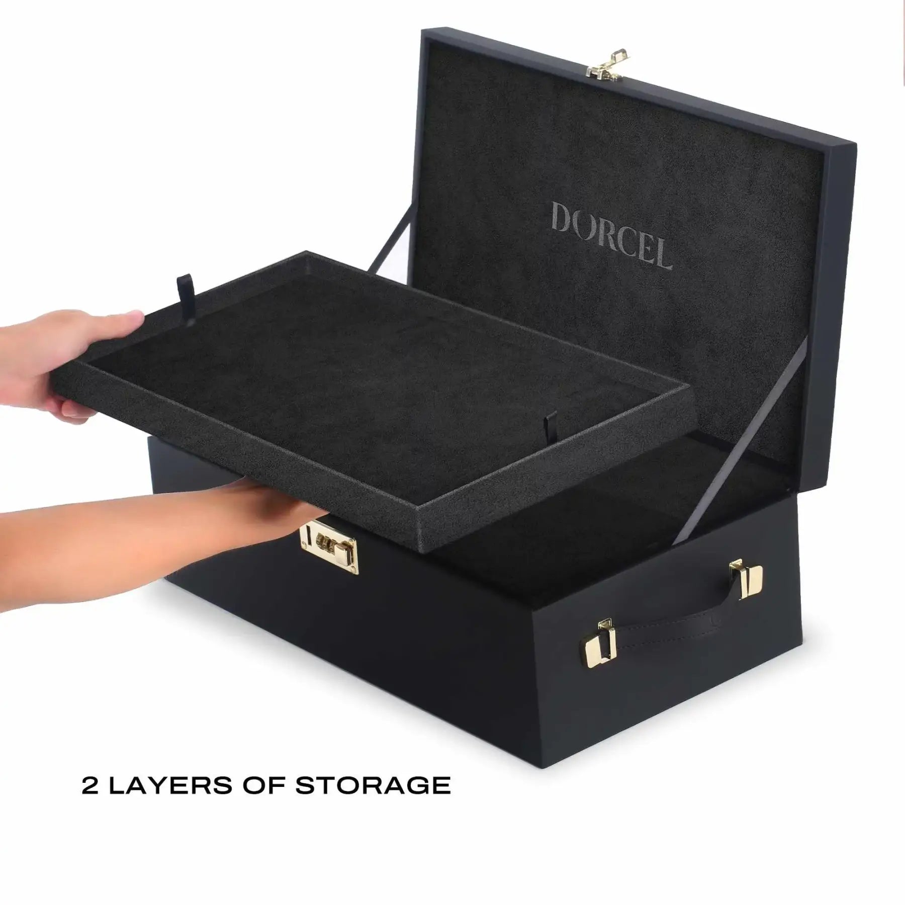 Le Coffret Prestige Edition Built-in Combination Lock Storage Box - Black