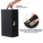 Le Coffret Prestige Edition Built-in Combination Lock Storage Box - Black