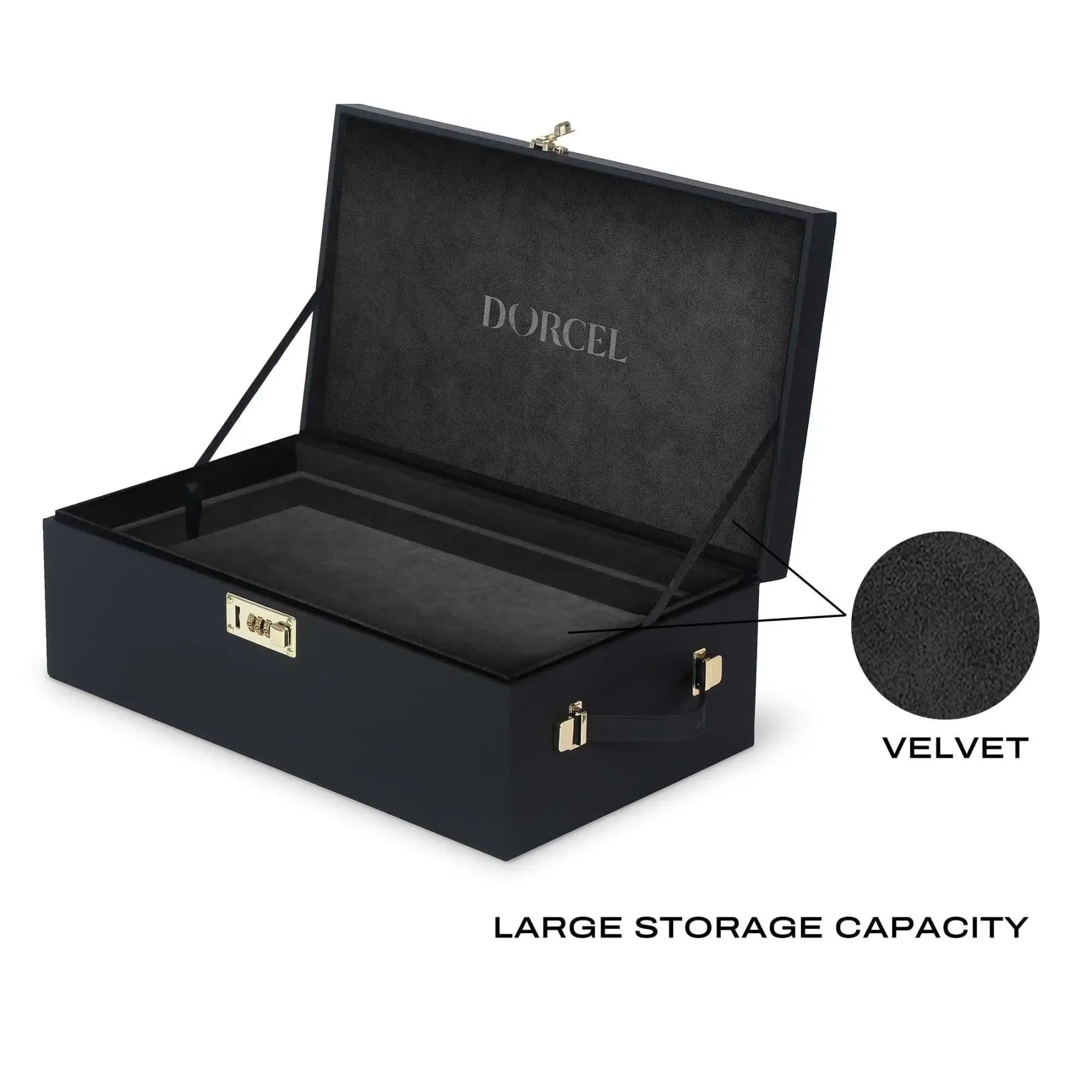 Le Coffret Prestige Edition Built-in Combination Lock Storage Box - Black