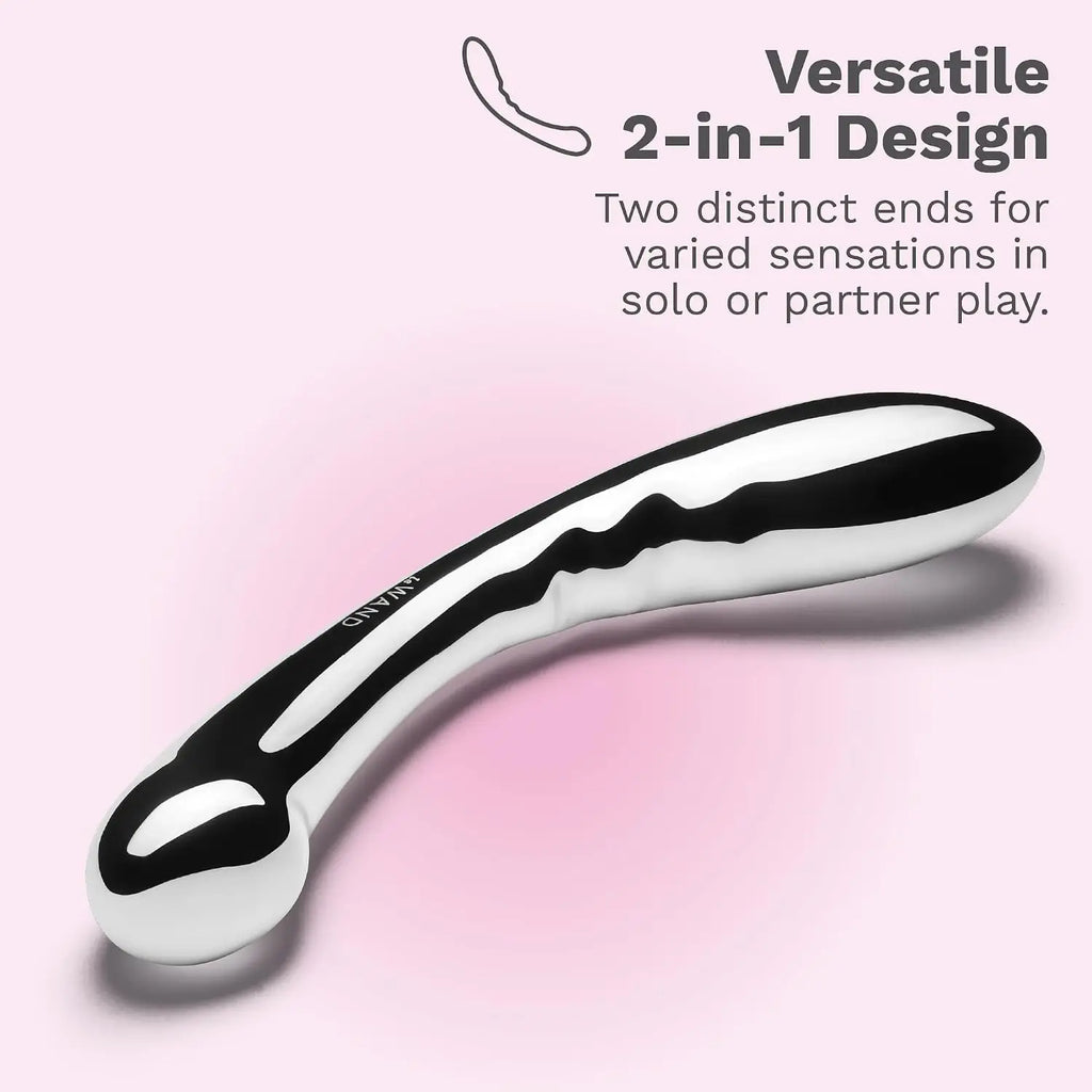 Le Wand Arch Stainless Steel G-Spot - Double-Ended Dildo Silver