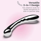 Le Wand Arch Stainless Steel G-Spot - Double-Ended Dildo Silver