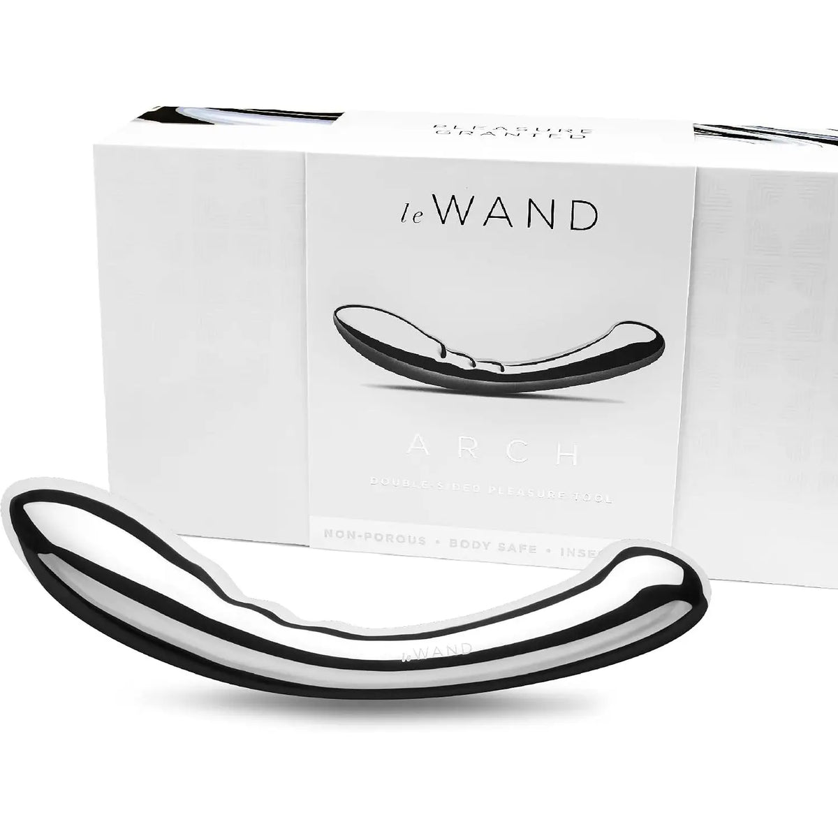 Le Wand Arch Stainless Steel G-Spot - Double-Ended Dildo Silver