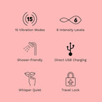 Le Wand Baton Rechargeable Vibrator - 15 Modes & 6 Intensities