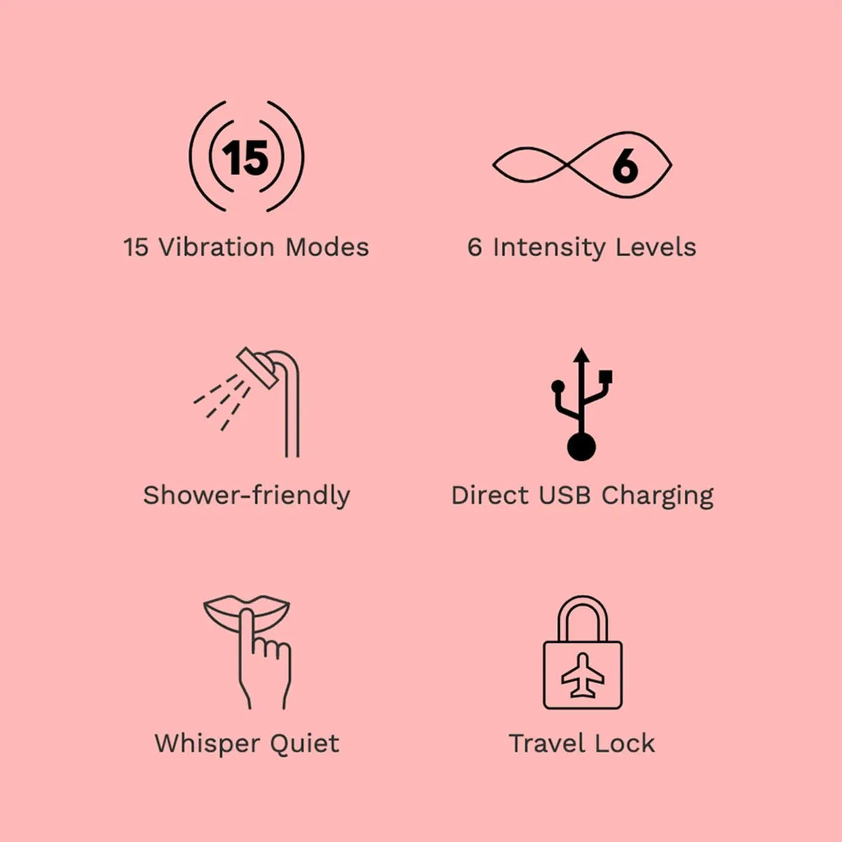 Le Wand Baton Rechargeable Vibrator - 15 Modes & 6 Intensities