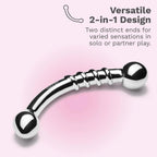 Le Wand Bow Stainless Steel G-Spot & P-Spot Silver