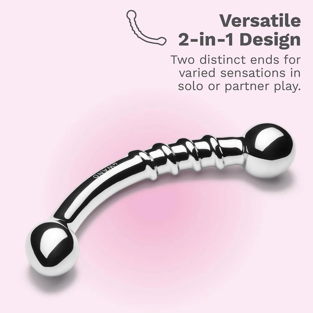 Le Wand Bow Stainless Steel G-Spot & P-Spot Silver