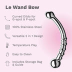 Le Wand Bow Stainless Steel G-Spot & P-Spot Silver