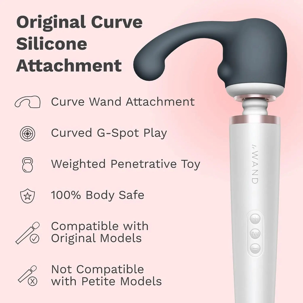 Le Wand Curve Weighted Silicone Attachment Gray