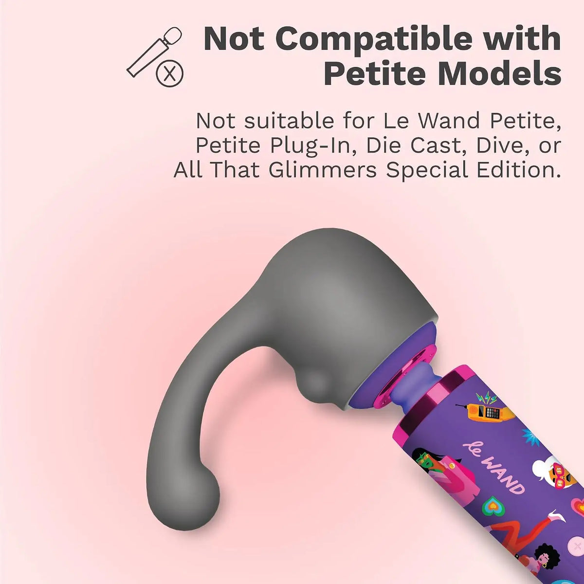 Le Wand Curve Weighted Silicone Attachment Gray