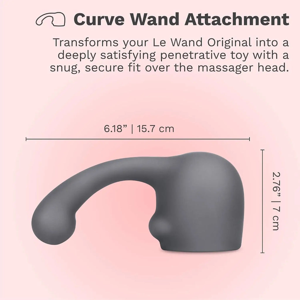 Le Wand Curve Weighted Silicone Attachment Gray