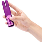 Le Wand Deux Twin-Motor Mini Vibrator - Rechargeable Clitoral Stimulator Purple