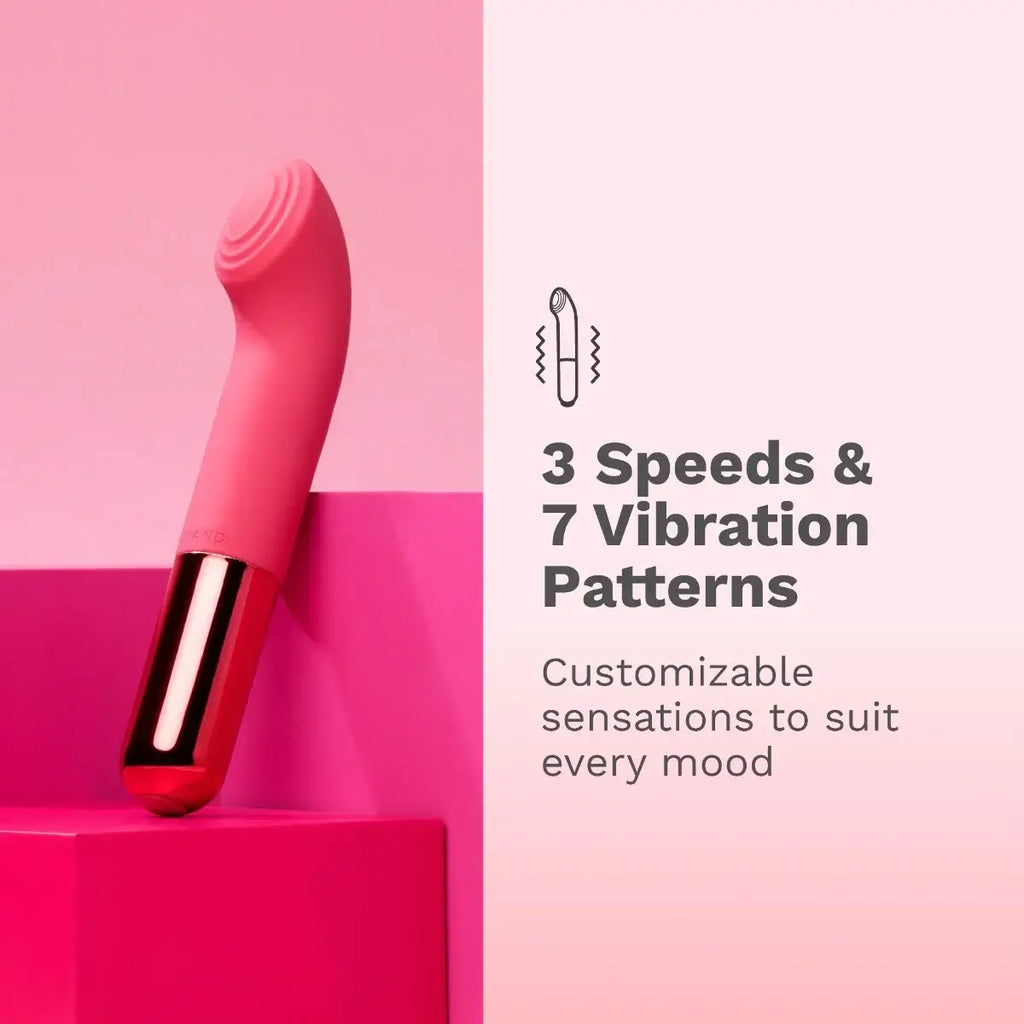 Le Wand Mini Vibe G-Love Rechargeable G-Spot Vibrator Dark Pink