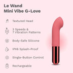 Le Wand Mini Vibe G-Love Rechargeable G-Spot Vibrator Dark Pink
