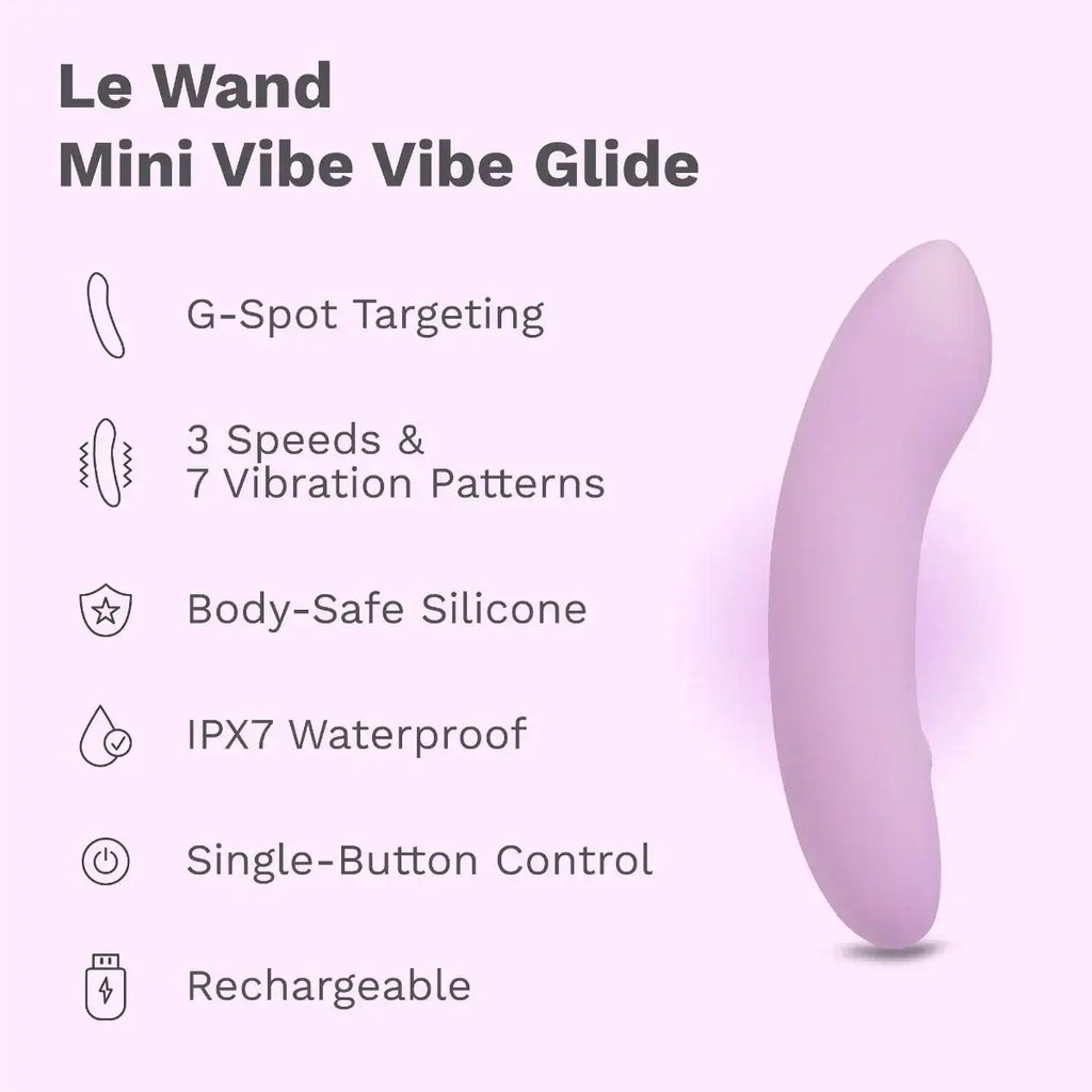 Le Wand Mini Vibe Glide G-Spot Vibrator Lilac