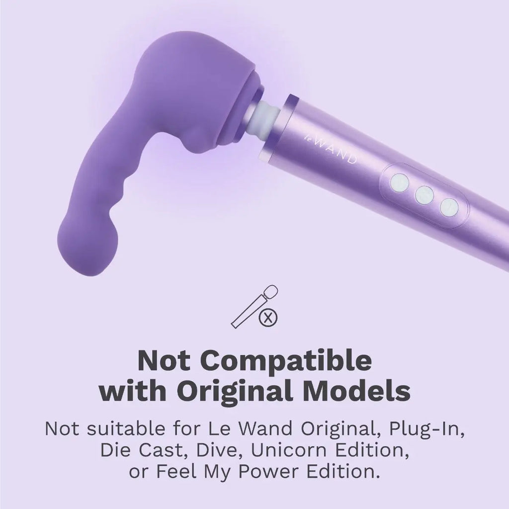 Le Wand Petite Ripple Attachment - Weighted Silicone Curve Purple