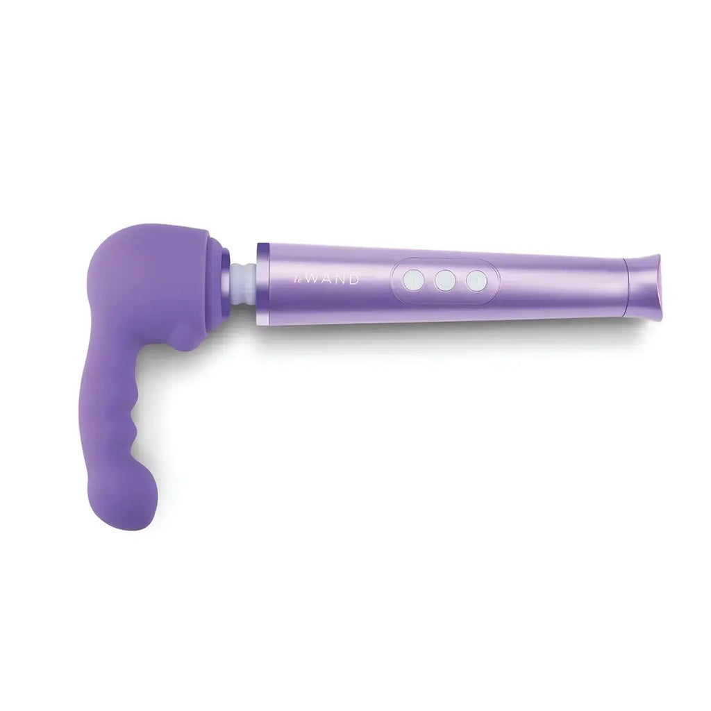 Le Wand Petite Ripple Attachment - Weighted Silicone Curve Purple