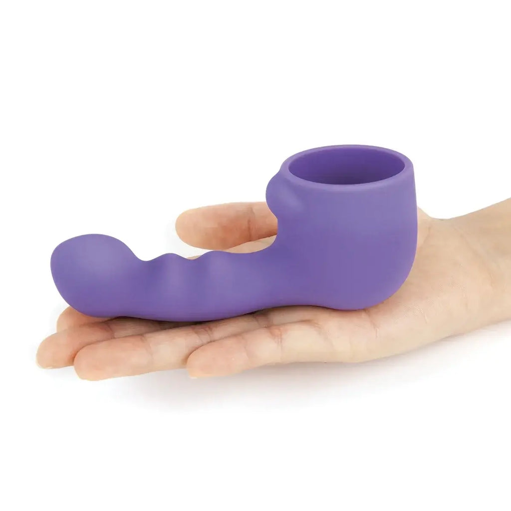 Le Wand Petite Ripple Attachment - Weighted Silicone Curve Purple