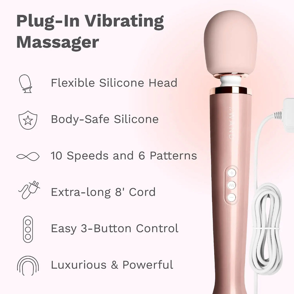 Le Wand Plug-In Vibrating Massager – Corded with Unlimited Power