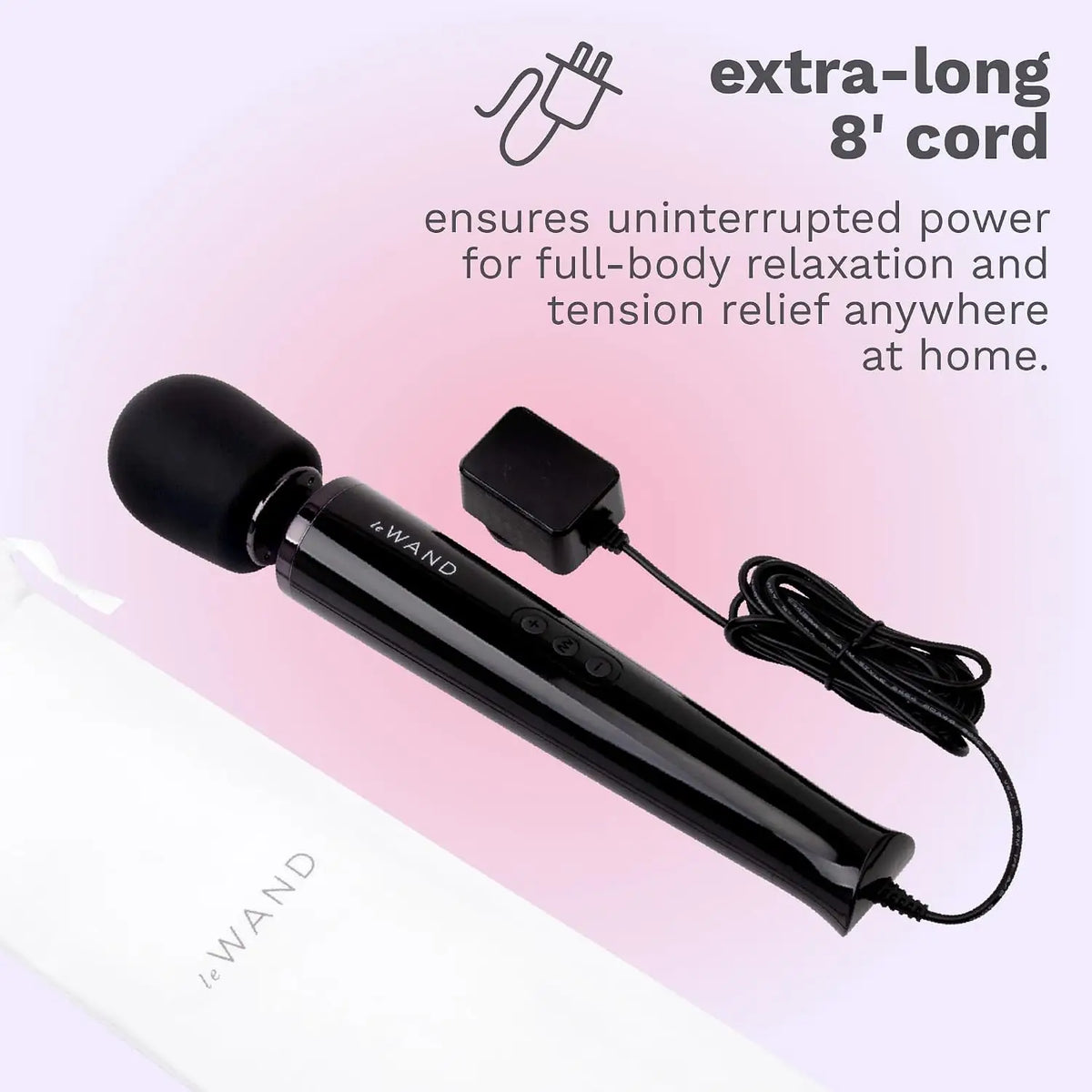 Le Wand Plug-In Vibrating Massager – Corded with Unlimited Power