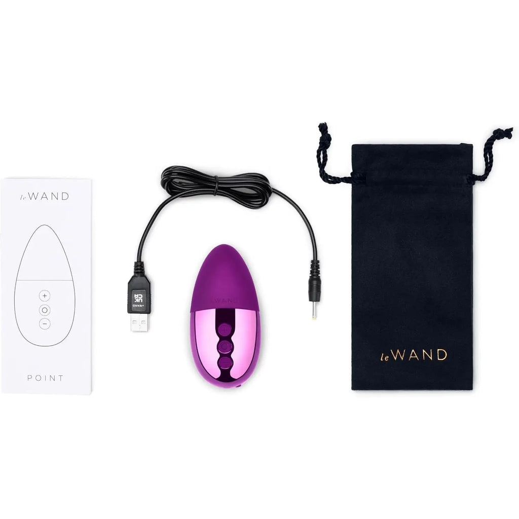 Le Wand Point Lay-On Mini Vibrator - Hands-Free Clitoral Stimulation Purple