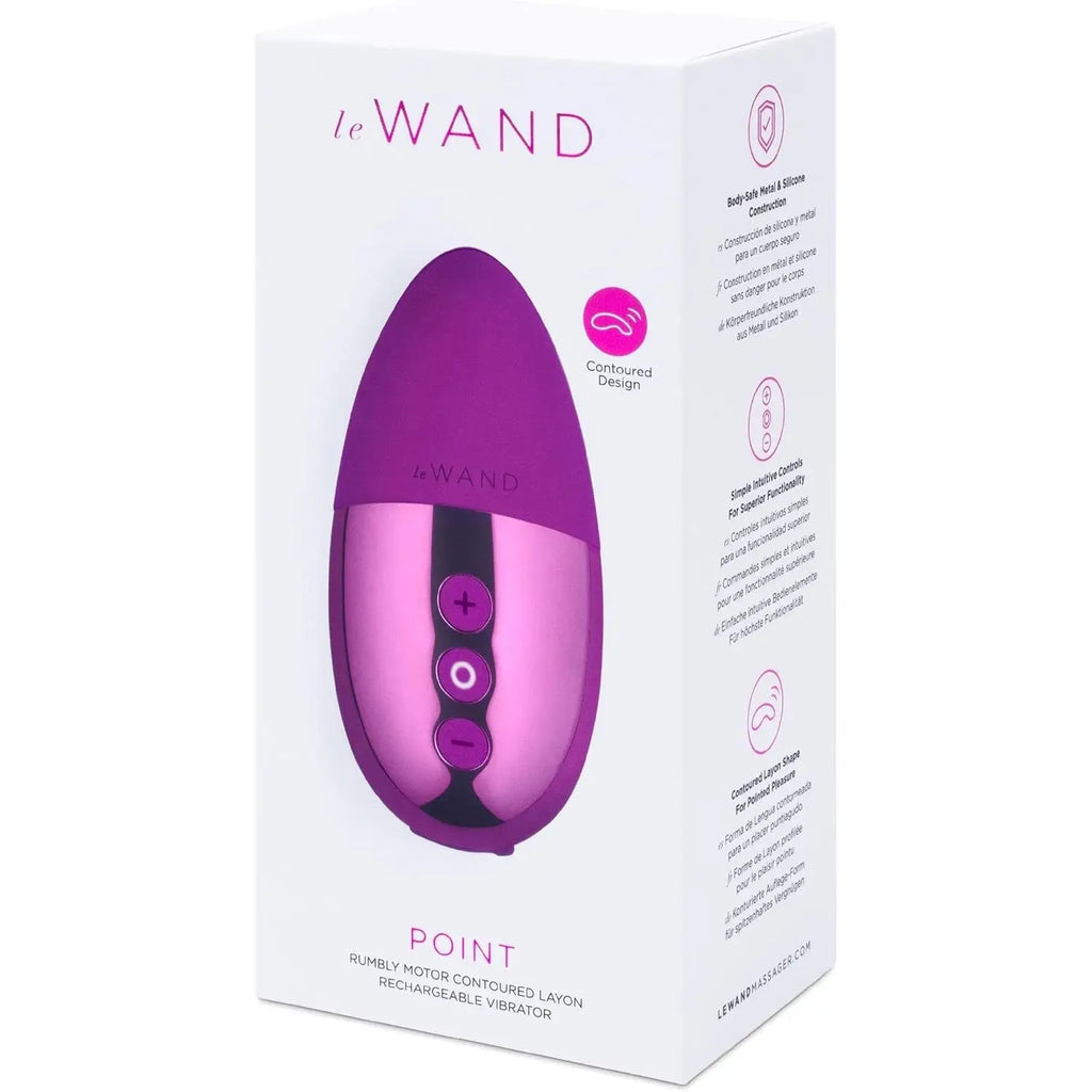 Le Wand Point Lay-On Mini Vibrator - Hands-Free Clitoral Stimulation Purple