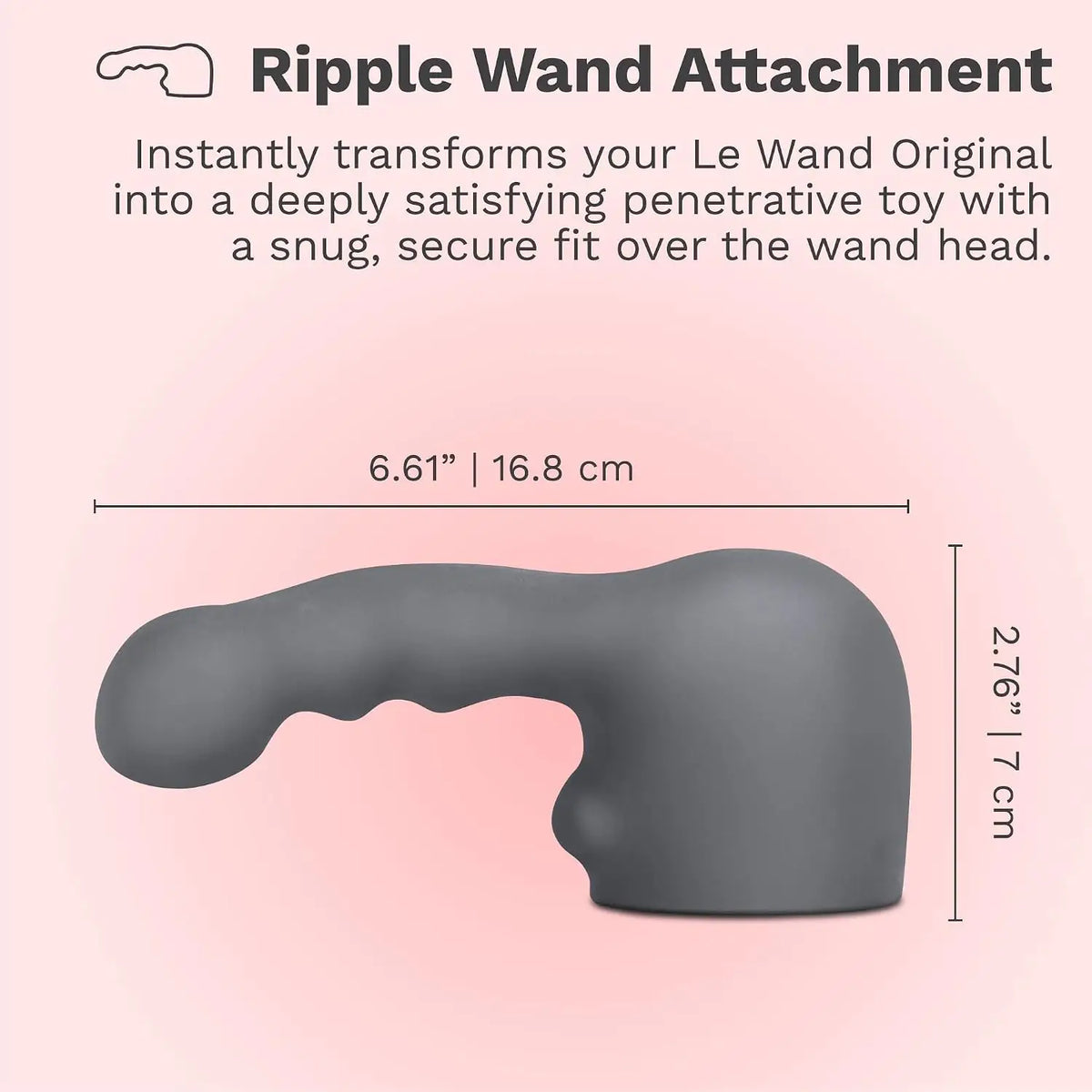 Le Wand Ripple Weighted Attachment for Massagers Gray