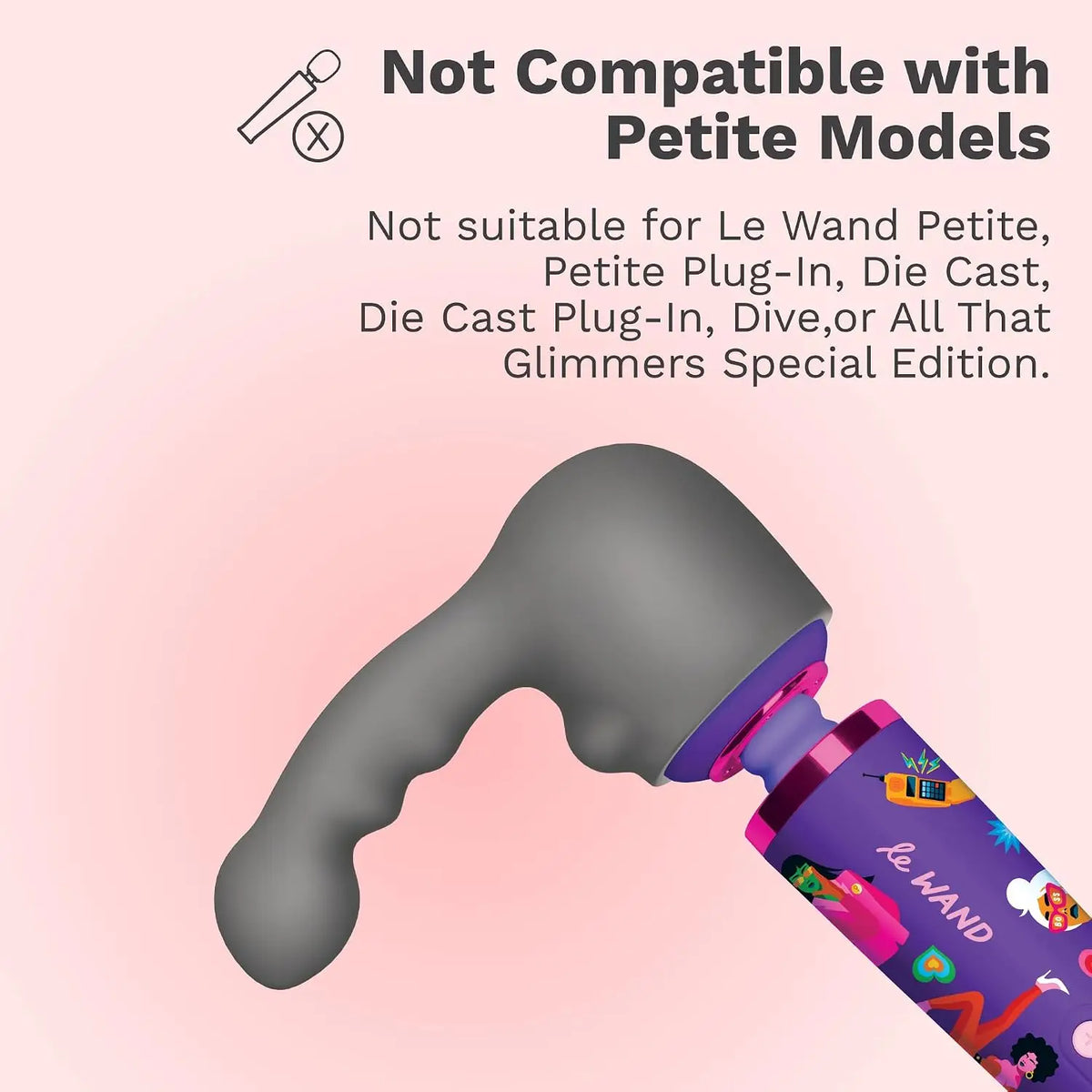 Le Wand Ripple Weighted Attachment for Massagers Gray