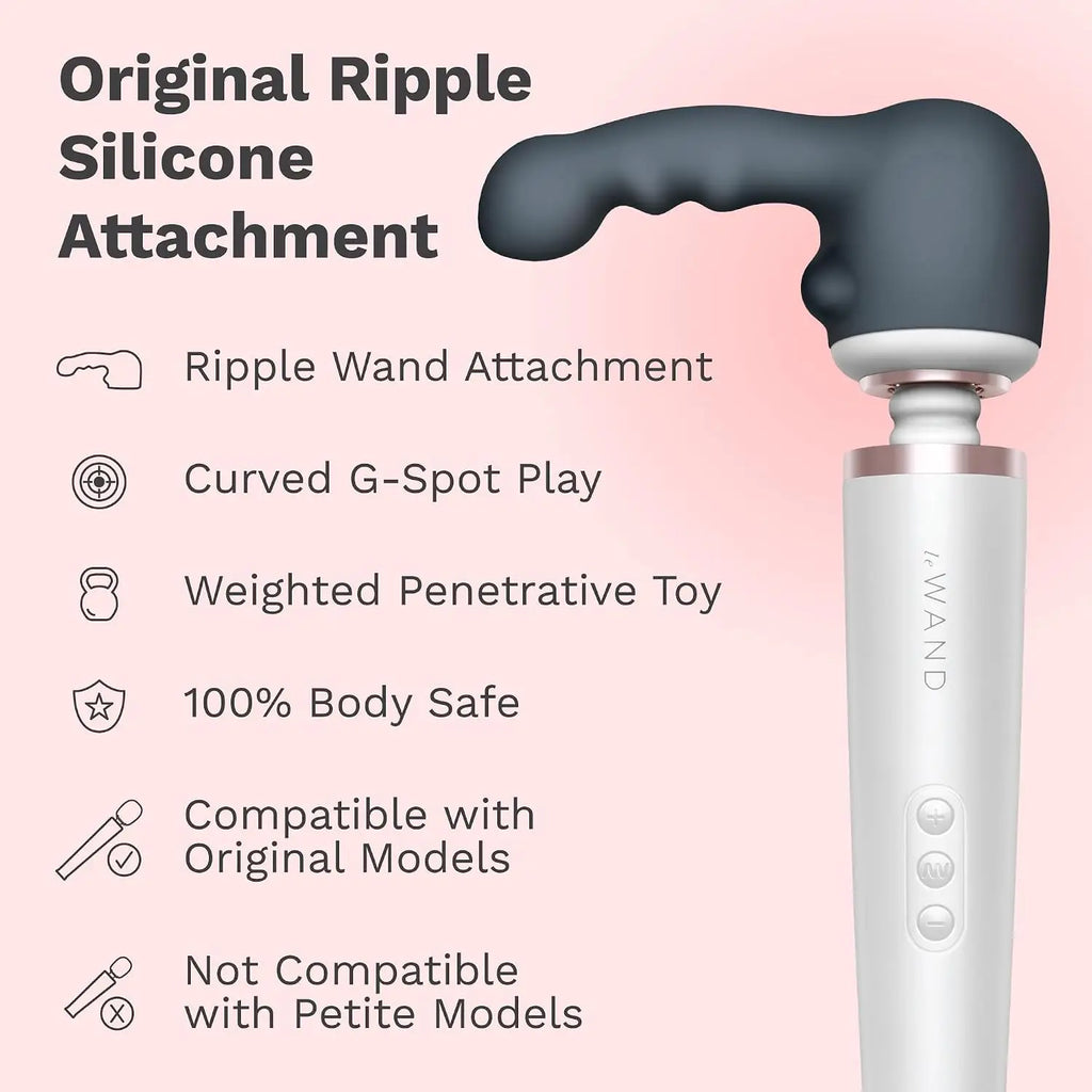 Le Wand Ripple Weighted Attachment for Massagers Gray