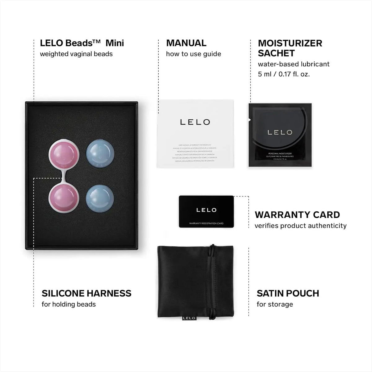 LELO Beads Mini - Kegel Exercise Balls for Pelvic Floor