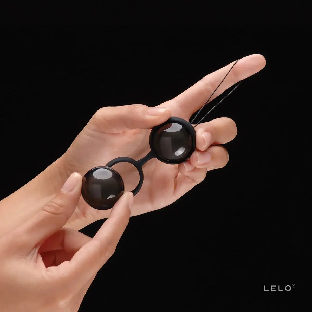 LELO Beads Noir - Weighted Pleasure Balls for Intimacy Black
