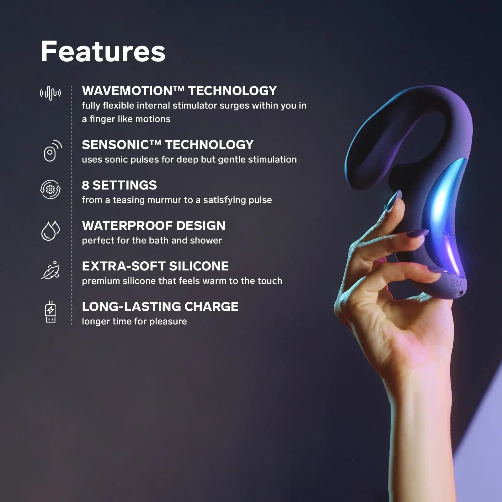 LELO Enigma Wave™ Dual Stimulation Sonic Massager - Rolik®