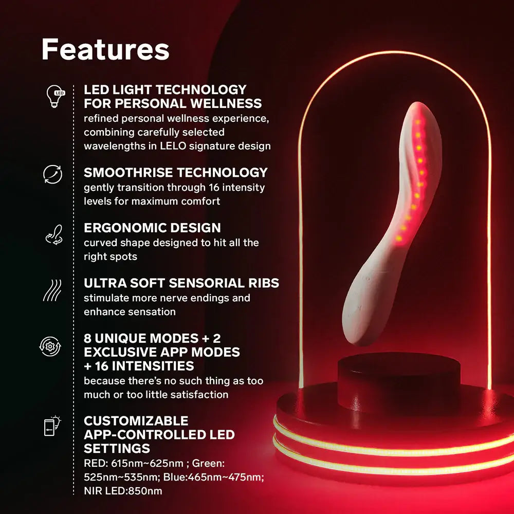 LELO Mona Spectra – Red Light G-Spot Vibrator & Intimate Wellness Massager