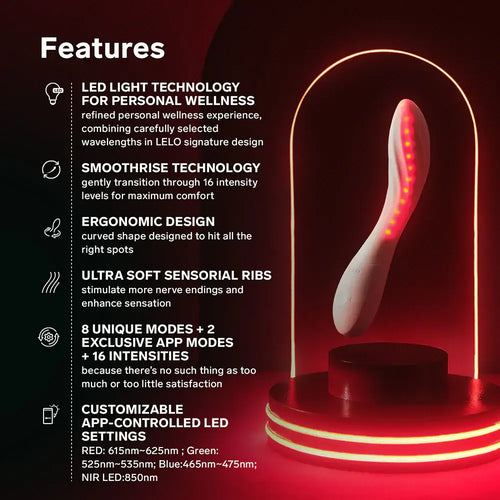 LELO Mona Spectra – Red Light G-Spot Vibrator & Intimate Wellness Massager