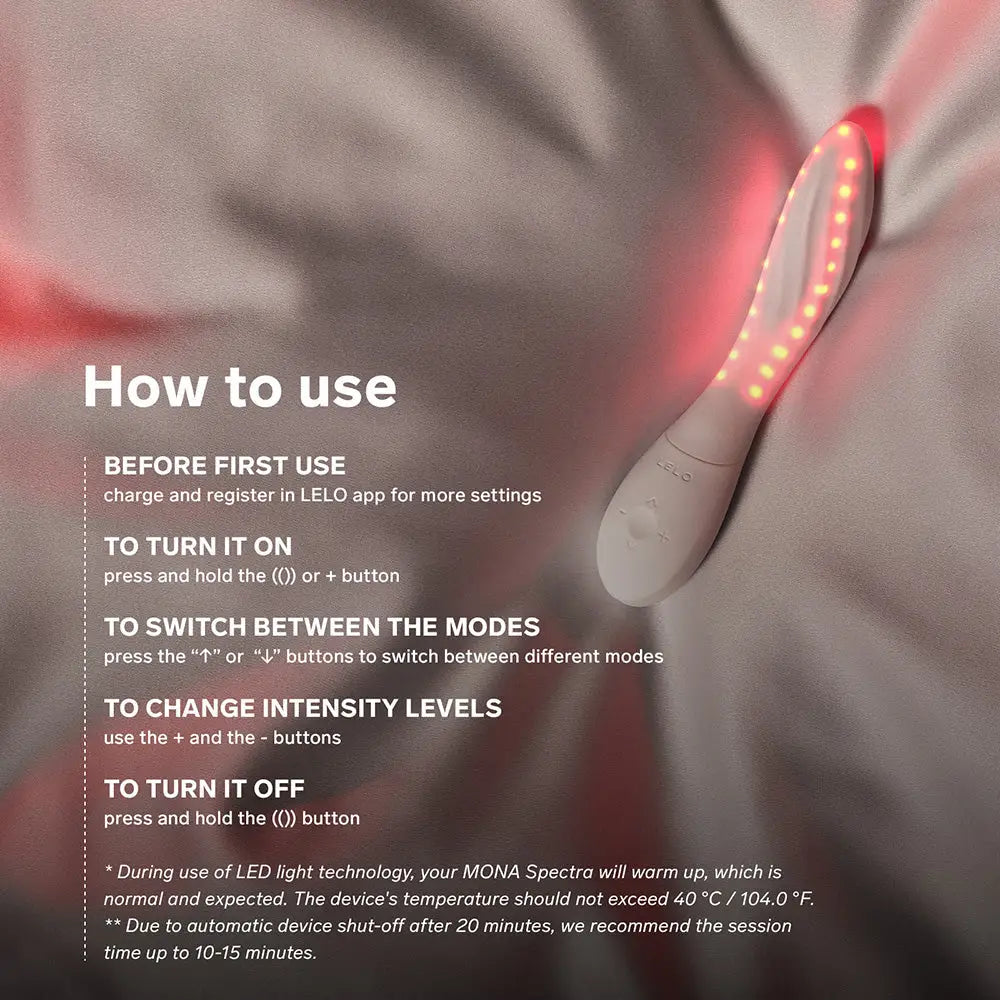 LELO Mona Spectra – Red Light G-Spot Vibrator & Intimate Wellness Massager