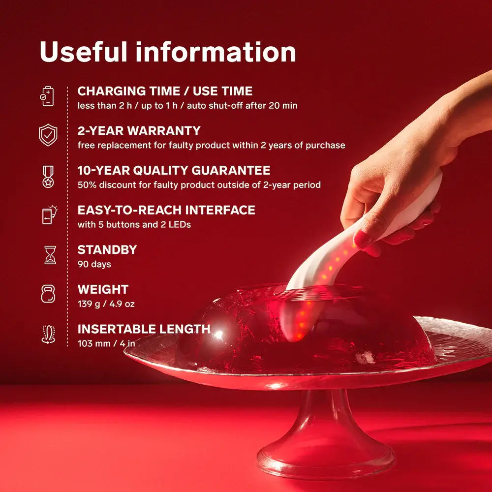 LELO Mona Spectra – Red Light G-Spot Vibrator & Intimate Wellness Massager