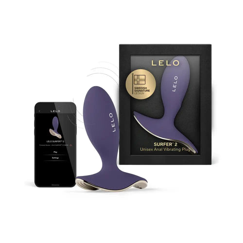 LELO Surfer 2 Vibrating Butt Plug – App-Controlled & Waterproof Purple