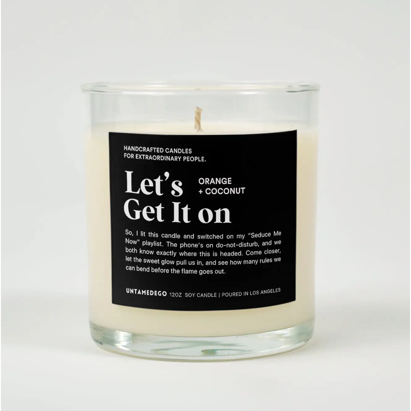 Let’s Get It On Glass Candle ORANGE + COCONUT