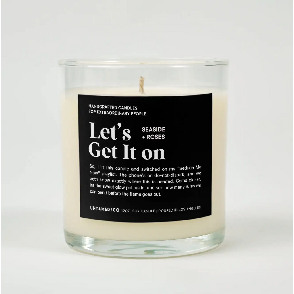Let’s Get It On Glass Candle SEASIDE ROSES