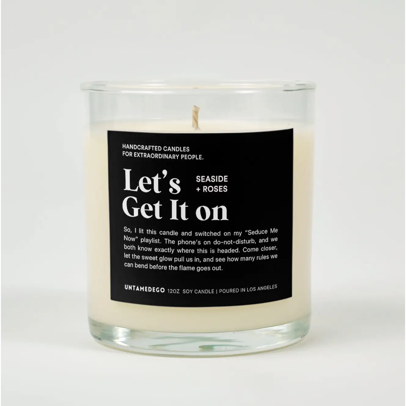 Let’s Get It On Glass Candle SEASIDE ROSES