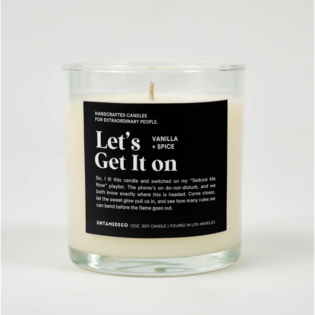 Let’s Get It On Glass Candle VANILLA + SPICE