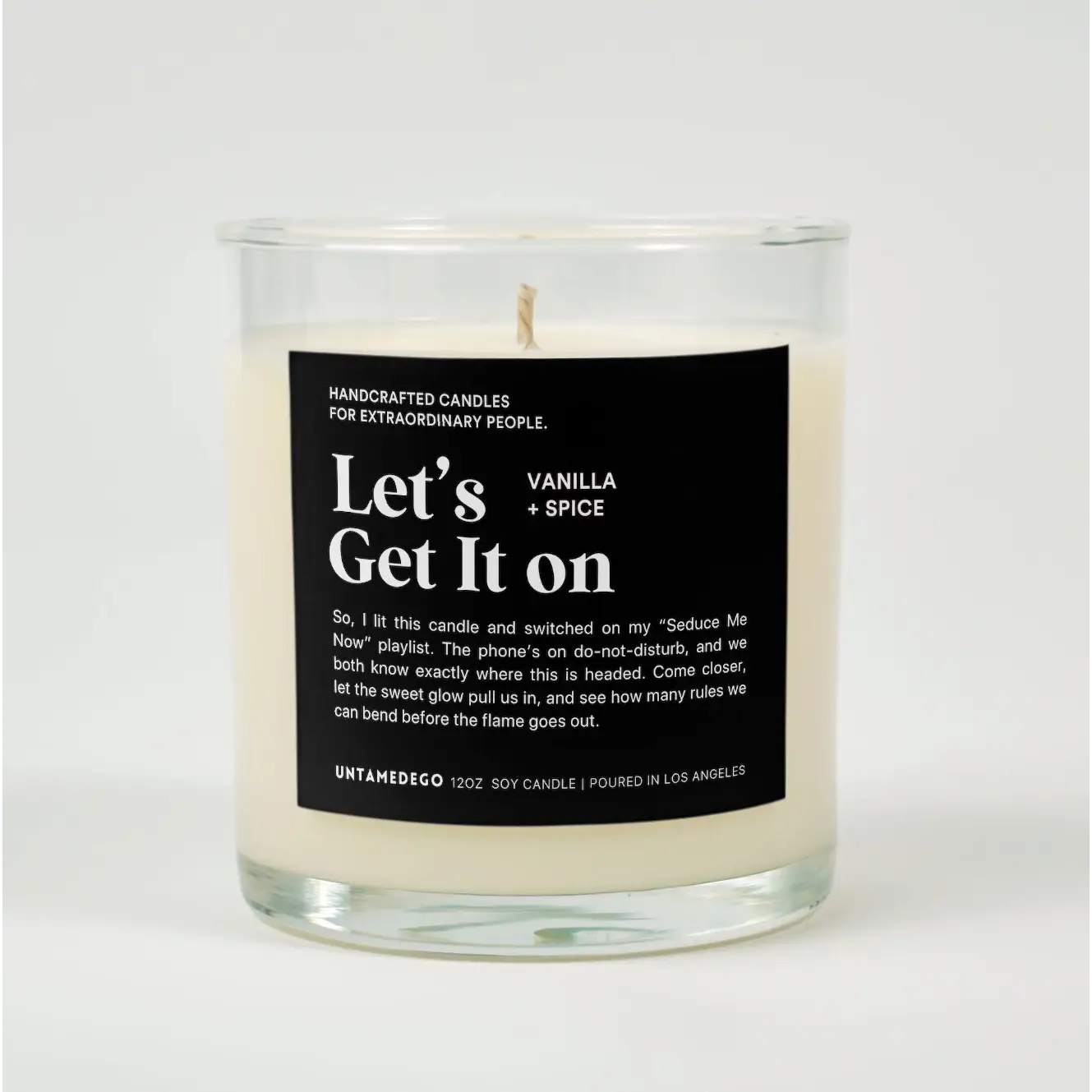 Let’s Get It On Glass Candle VANILLA + SPICE