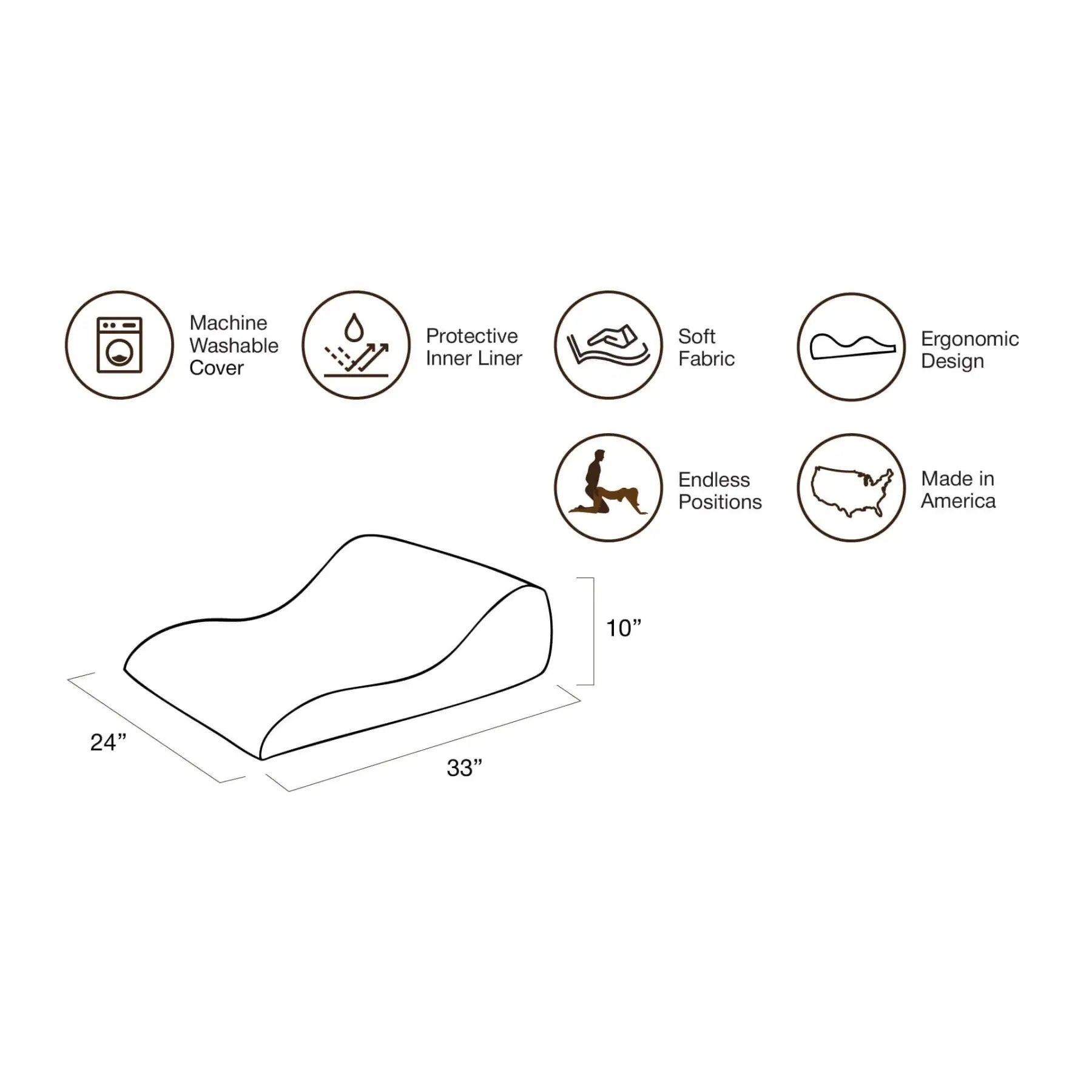 Liberator® Hipster Contoured Sex Pillow - Rolik®
