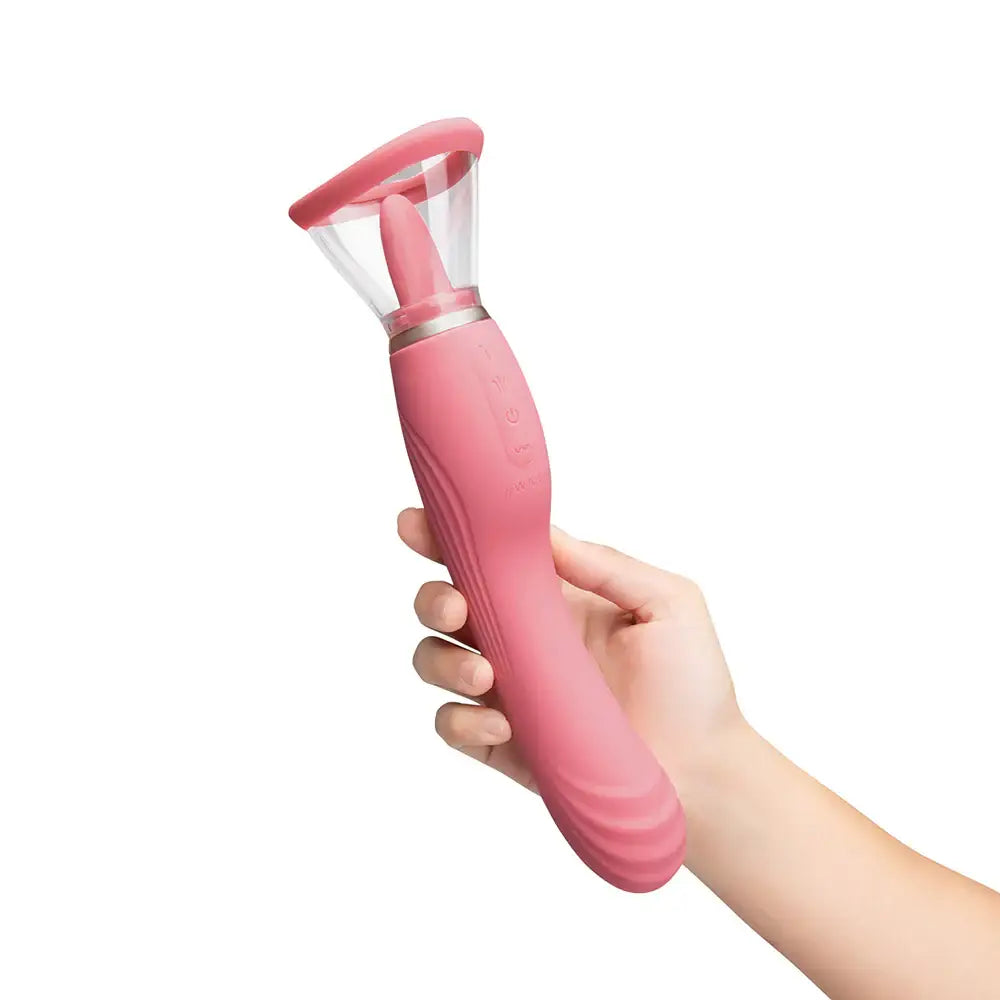 Pink Lick 3-in-1 Vibrator with Licking & Suction