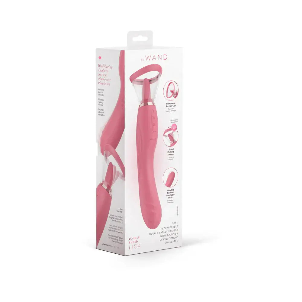Pink Lick 3-in-1 Vibrator with Licking & Suction