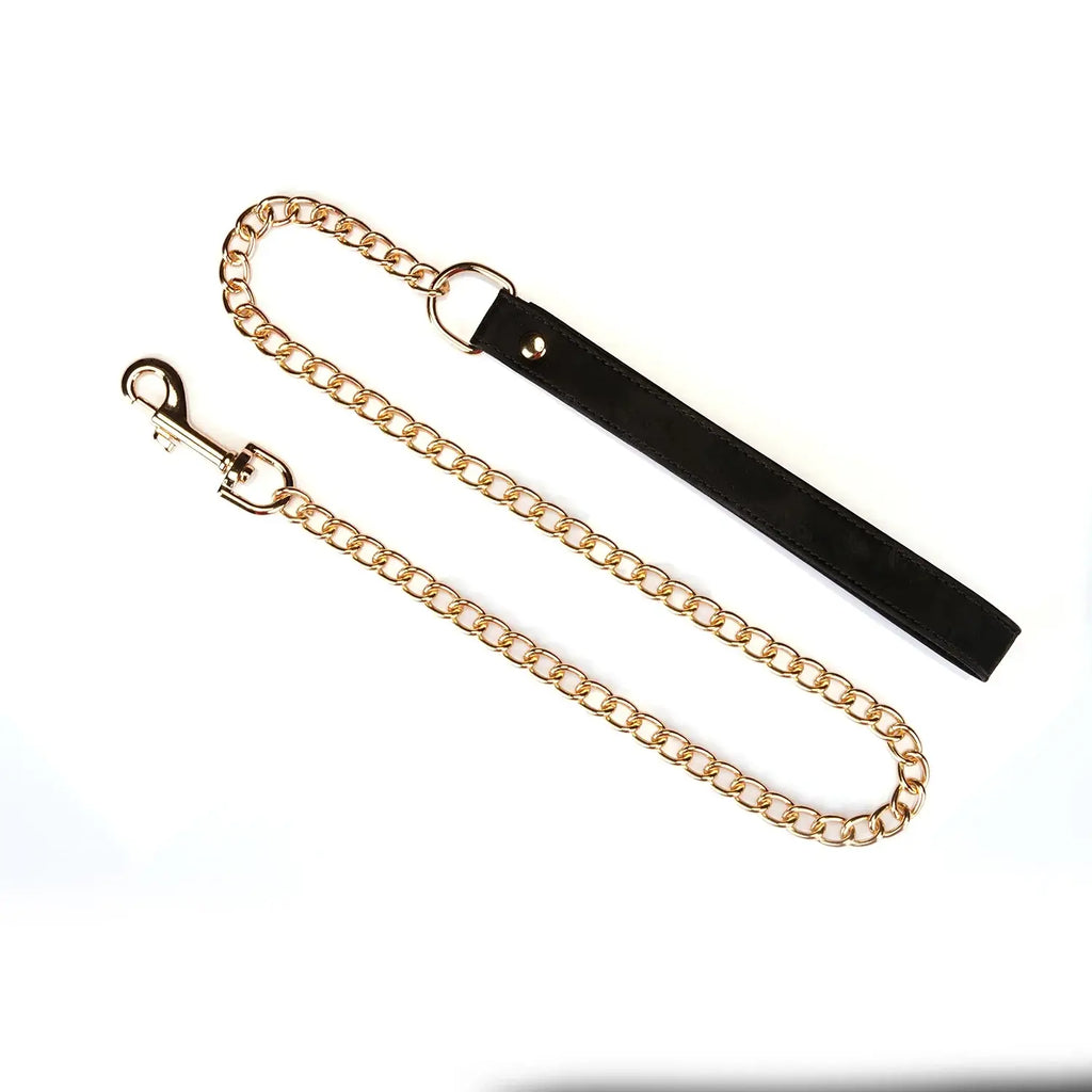Boudoir Amor Collection Vegan Leather Collar with Leash