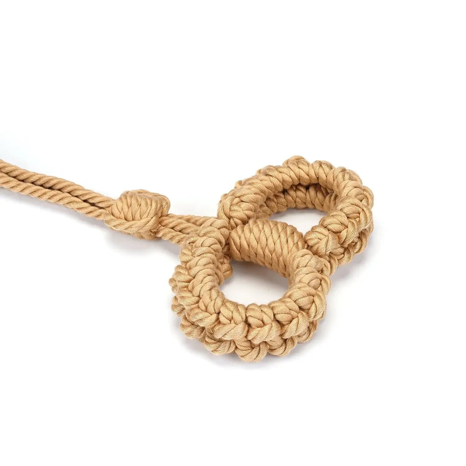 Khaki Bound You II Shibari Bondage Rope Wrist Cuffs with Leash